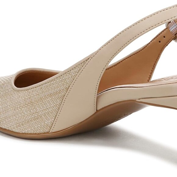 Women's Tansy Slip-On Shoes with 2 1/8 Inch Flared Heel in Coastal Tan - Picture 8 of 9